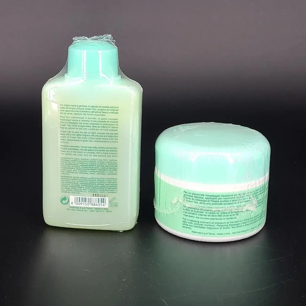 Victor Green Tea Shampoo Bath Hair & Body Shower Gel & Relaxing Massage Cream